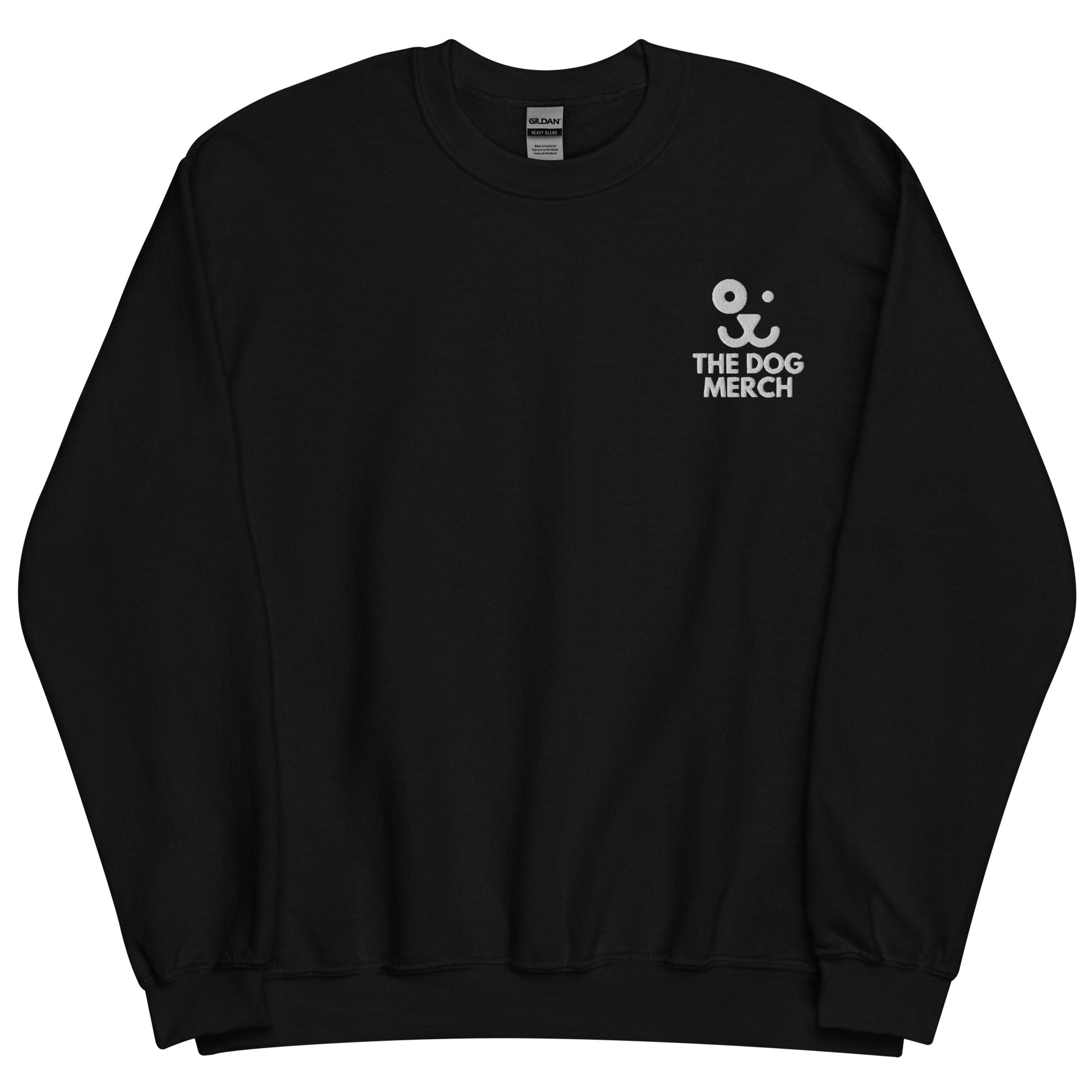 The dog merch classic crewneck sweatshirt color black front side